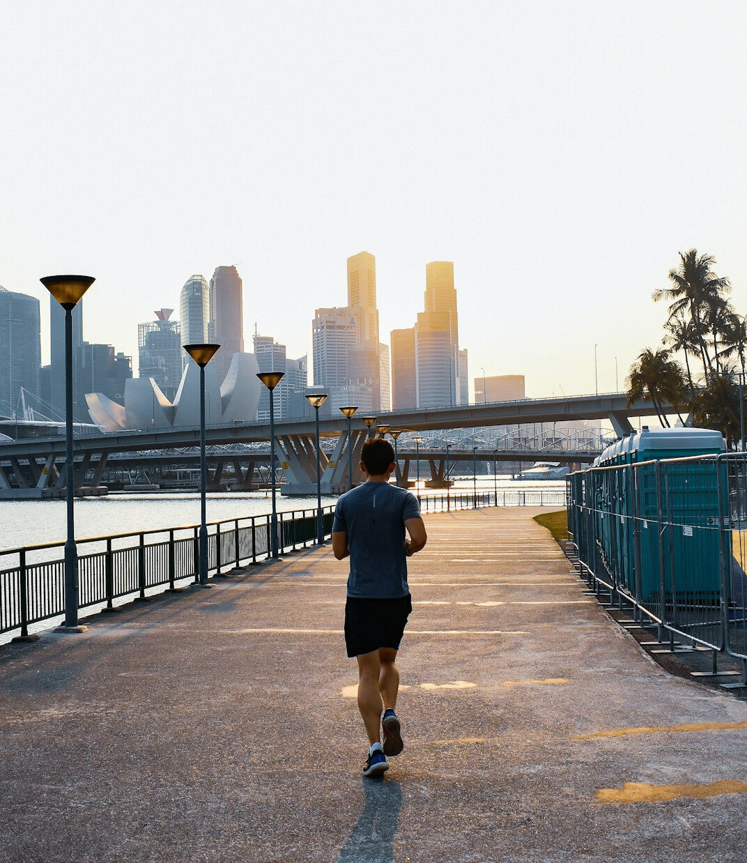 person exercising outdoors