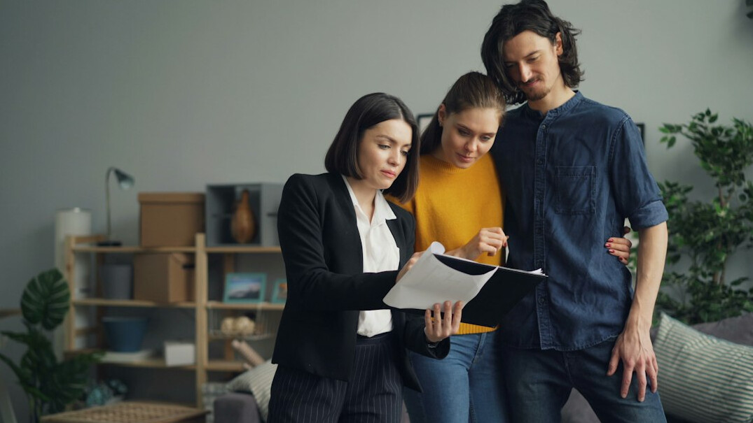 family discussing insurance options
